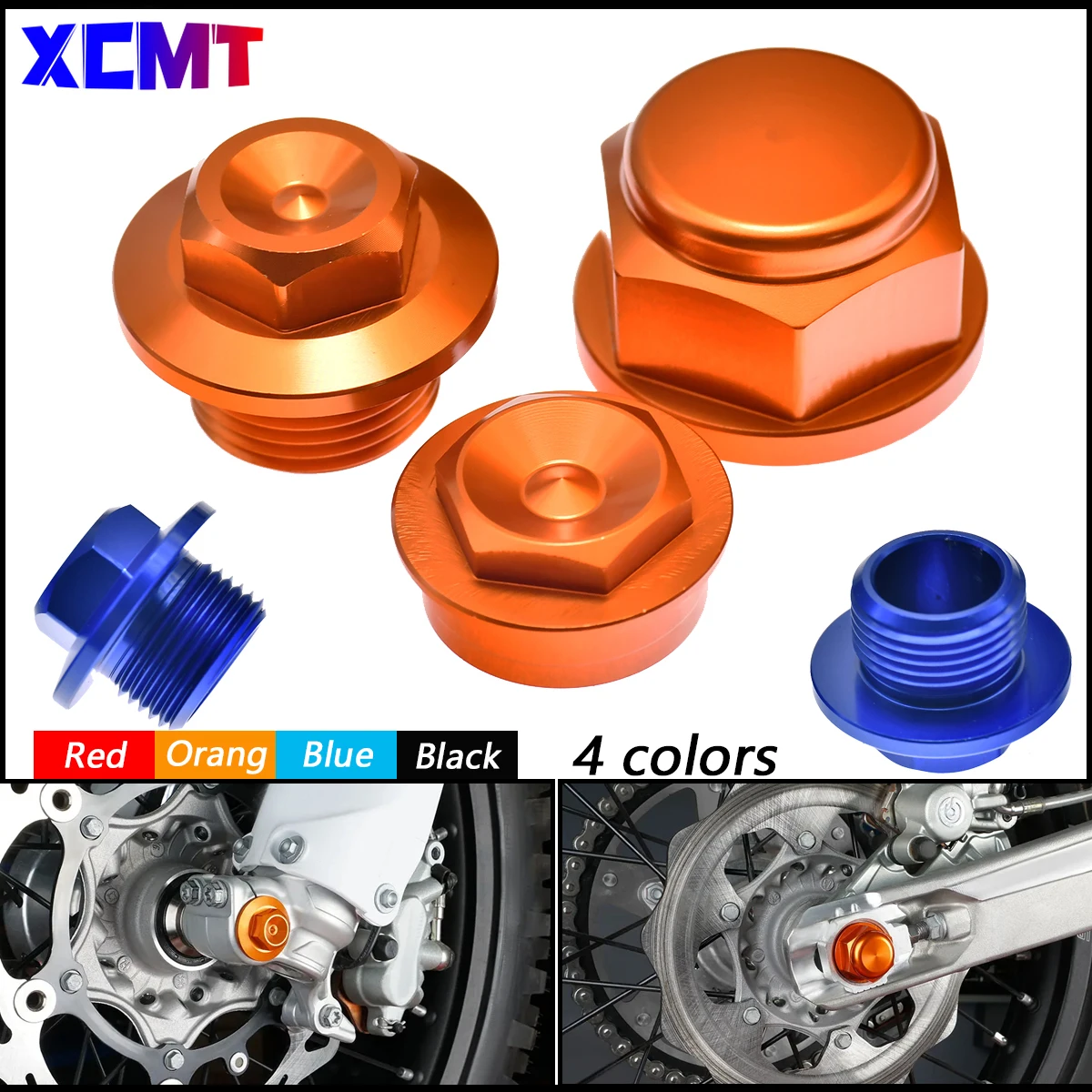 Motorcycle CNC Front Wheel Lock Screw Rear Chain Adjuster Axle Block Bolt For KTM SX SXF XC XCF XCW EXC EXCF SMR 85-530cc parts