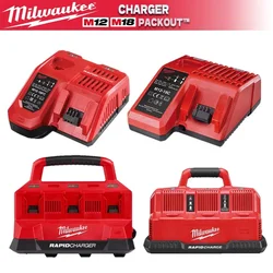 MILWAUKEE M12 M18 Multi-Voltage Charger C12C Battery Charger M12-18C M12-18FC M18PC6 M12-18C3 Rapid Charge Milwaukee Charger