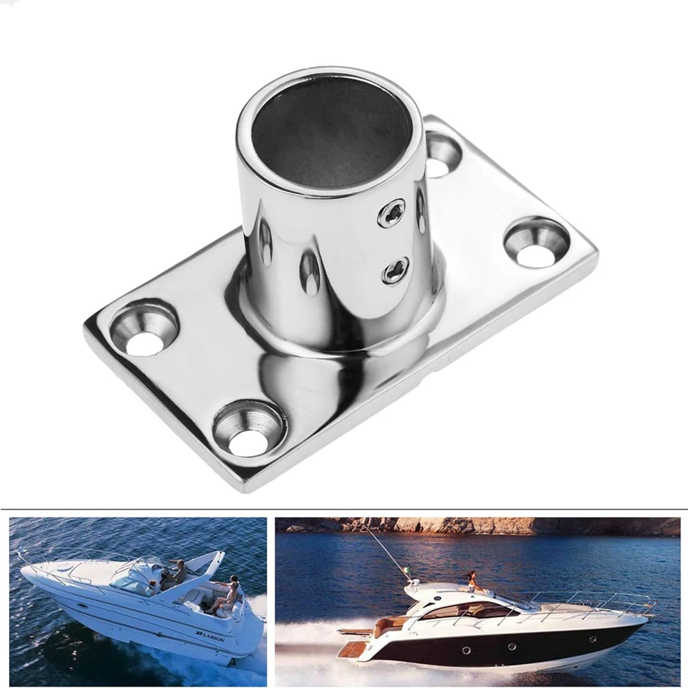 

Boat Hand Rail Fitting 90 Degree 7/8 Inch Rectangular Base-Marine 316 Stainless Steel for Boats/Awning