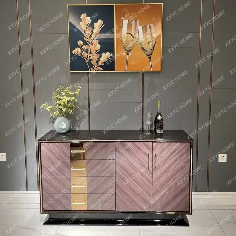 Hh2cc light luxury bedroom TV cabinet entrance minimalist solid wood dining side cabinet