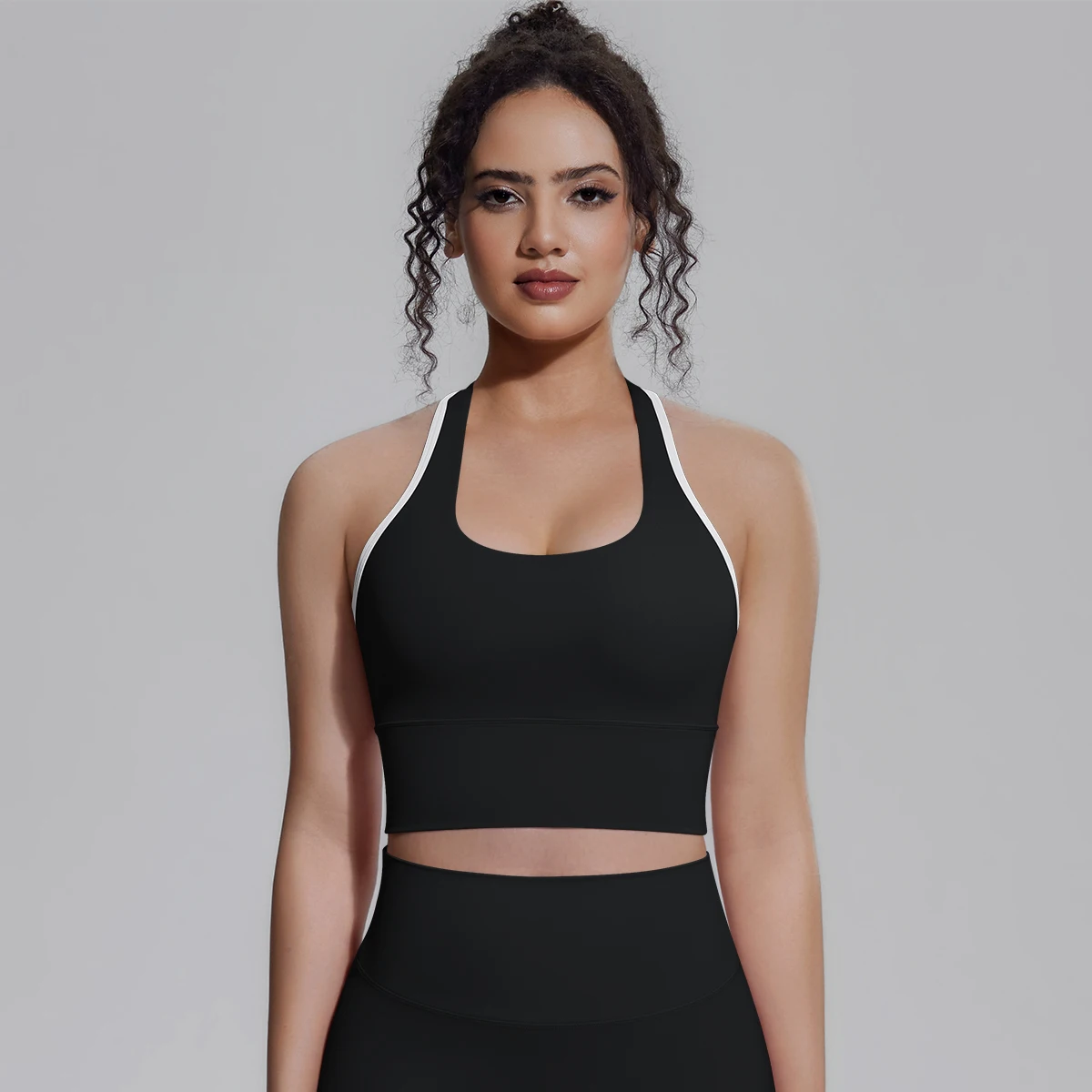 Rooftrellen Damen Fitness Yoga Sport-Top Sexy Rückenfreies I-förmiges Top Einfarbig Sommer Workout Gym-Kleidung Yoga-Top – Detail 14