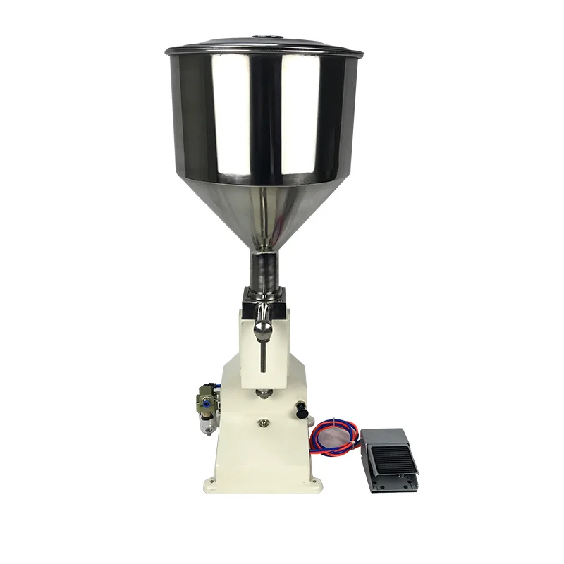 

A02 Pneumatic Filling Machine Stainless Steel Arequipe Paste Liquid Filling Machine 5-50ml Cream Food Paste Honey