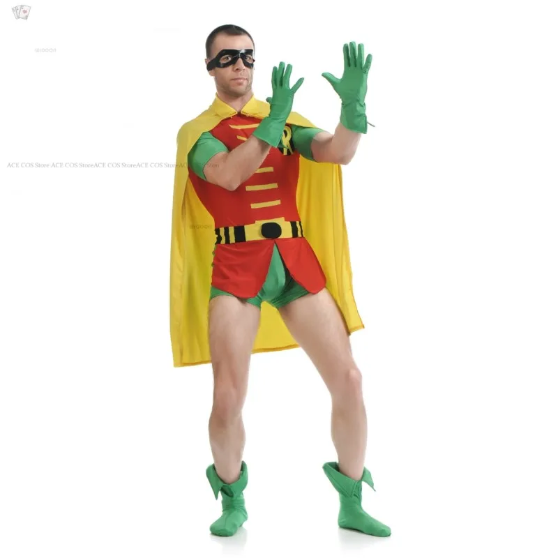 adulti-zentai-anime-teen-comic-titans-supereroe-robin-boy-grayson-drake-cosplay-tuta-mantello-costume-halloween-mens-gioco-di-ruolo