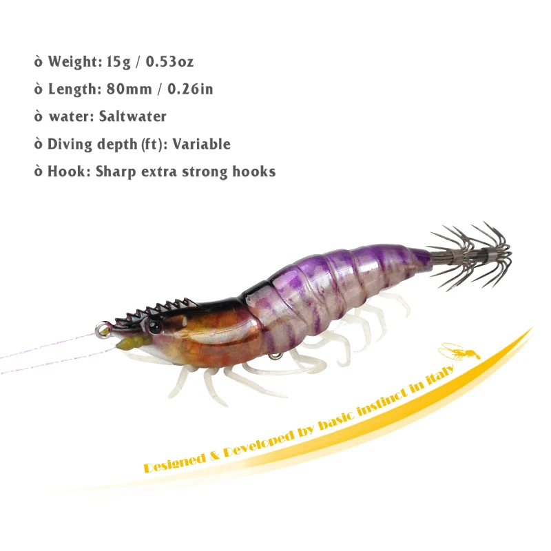 Egi luminoso horizontal – Señuelo artificial para pesca de calamar