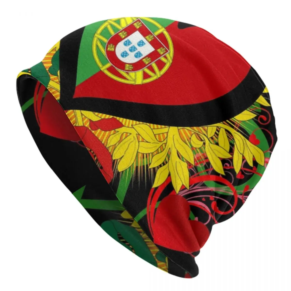 

Portugal Flag Heart Gifts Skullies Beanies Caps Cool Winter Warm Men Women Knitted Hats Adult Unisex Portuguese Bonnet Hats