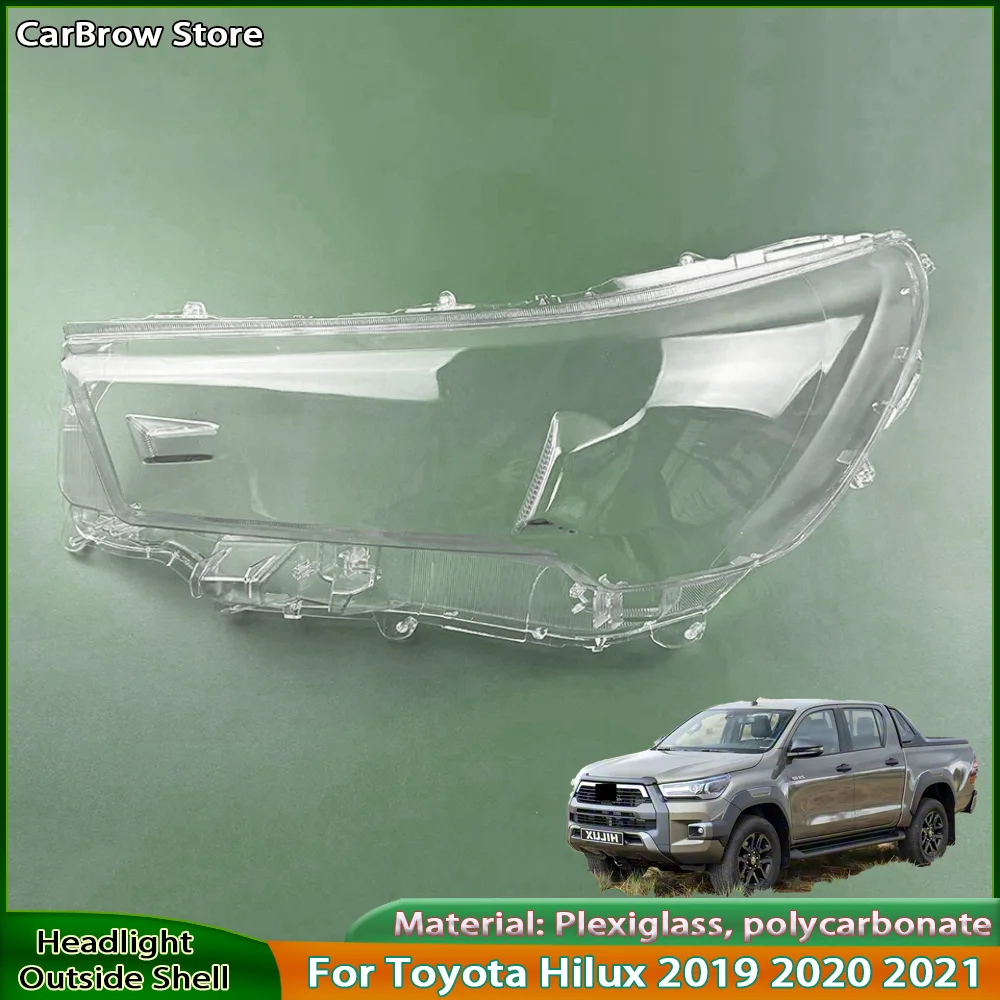 

Для Toyota Hilux 2019 2020 2021, крышка фары, абажур, абажур, корпус фары, линза из плексигласа, автозапчасти