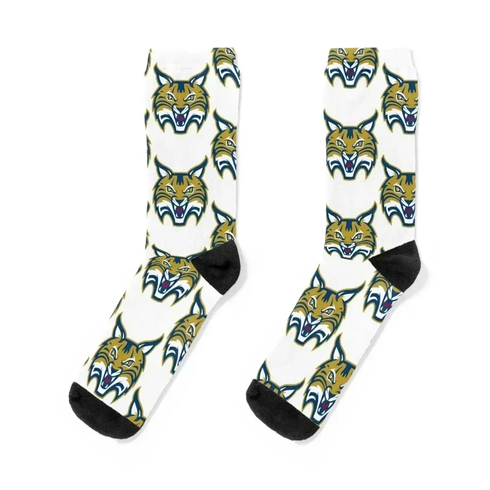 

quinnipiac bobcats Socks hiphop heated christmas gift Socks For Man Women's