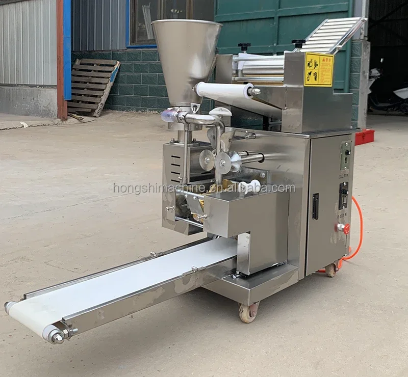 chinese stream fried dumpling samosa forming machine making dumpling warper machines