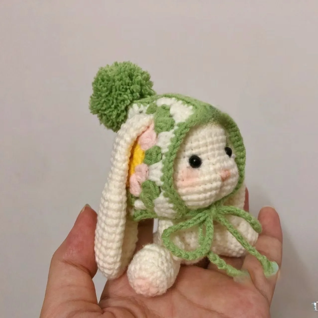 Handmade Knitting Crafts Cute Rabbit Keychain Creative DIY Amigurumi Knitting Needles Hook Material Children\'s Birthday Gift