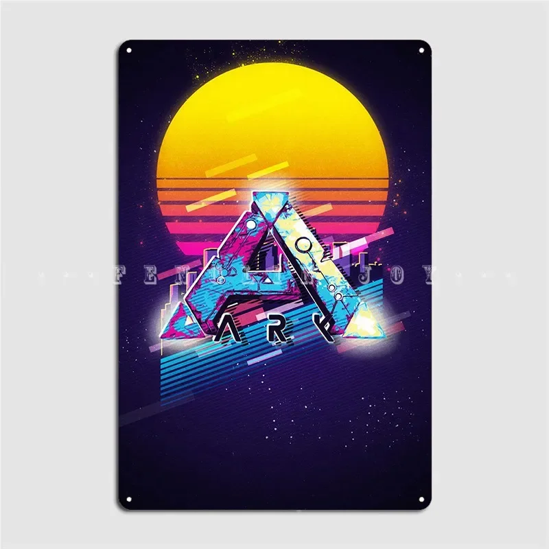 Ark Survival – panneau métallique évolué, pour cinéma, salon, Vintage, Plaque murale, affiche en étain