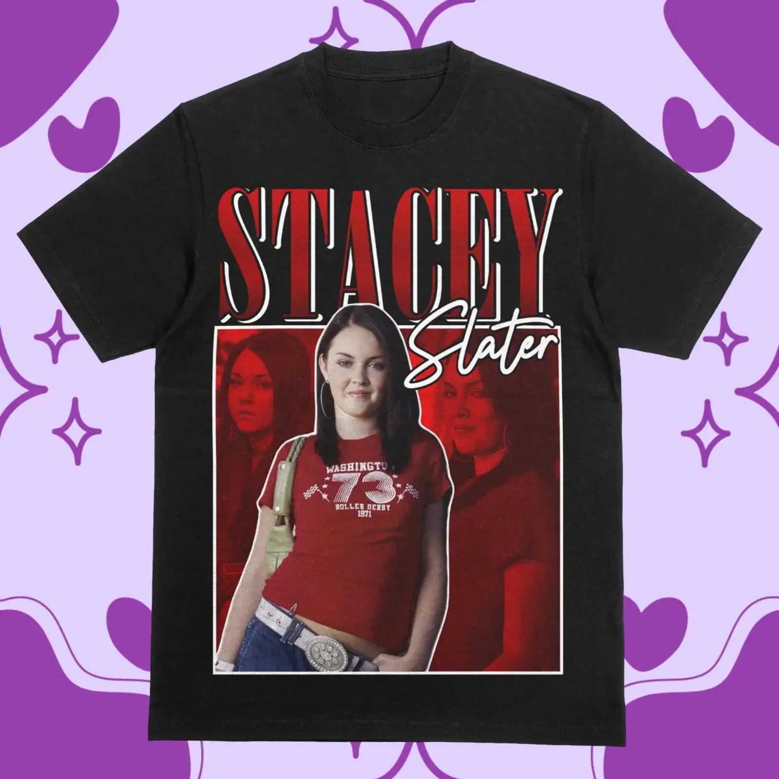 Stacey Slater Eastenders 90 s Vintage T Shirt vintage Washed streetwear Breathable designer clothes fashion