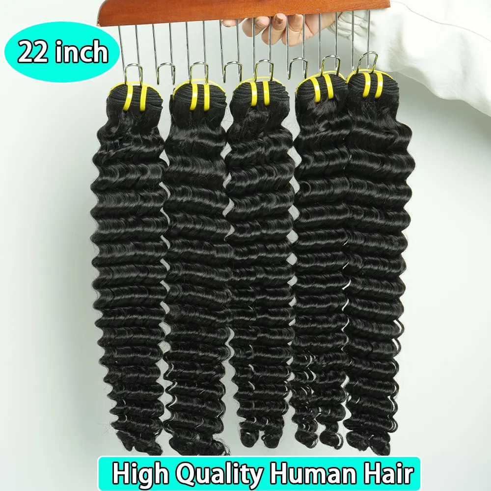 

Натуральные волосы Deep Wave, 1, 3, 4 пучка, вьетнамские, необработанные, для наращивания, Water Wave, кудрявые, двойная прядь