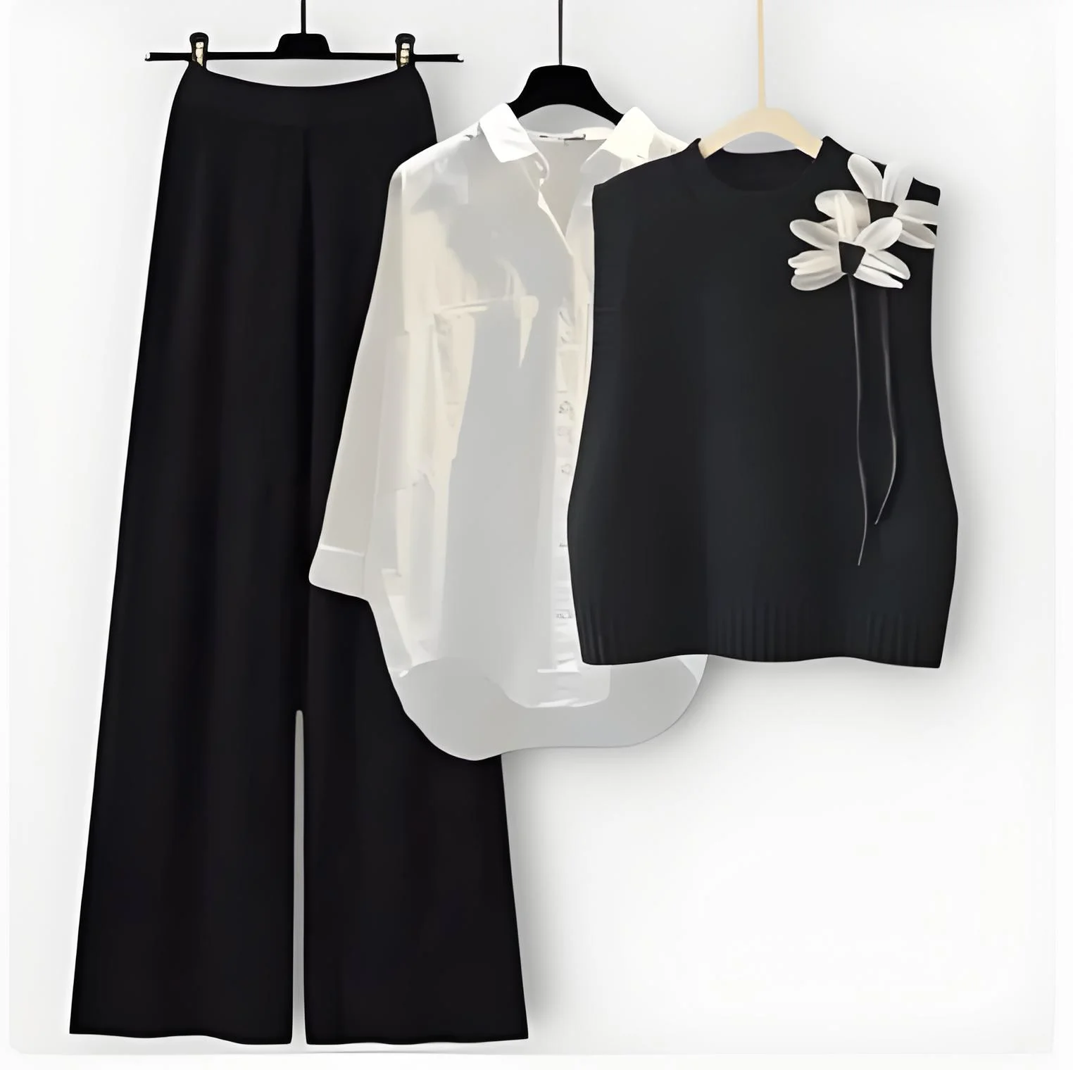 

Осенне-зимний элегантный женский трикотаж, женский комплект свитера, шикарный кардиган с бантом, повседневные вязаные широкие брюки, верхняя одежда