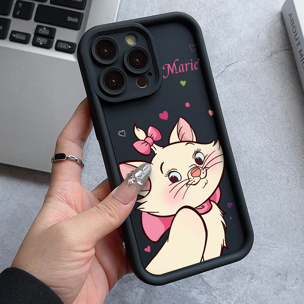 Disney Marie Cat Phone Case for Oppo Reno 12 11 10 8 7 6 5 4 3 2 Reno12 Reno11 Reno10 Reno8 T Z F Pro Plus 4G 5G Ladder Cover