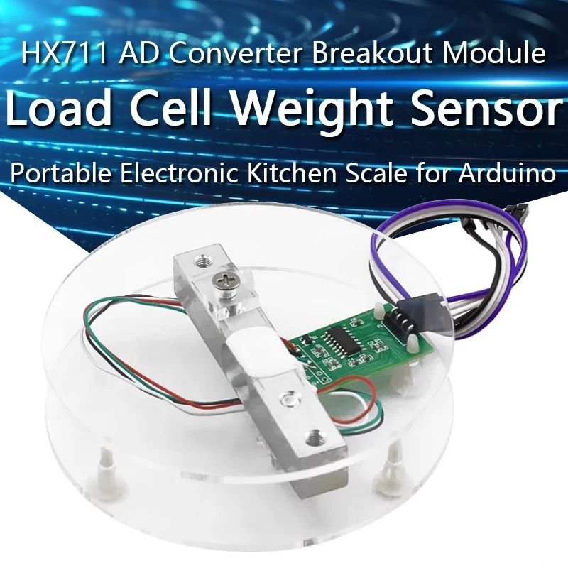 Digital Load Cell Weight Sensor HX711 AD Converter Breakout Module 5KG 10KG Portable Electronic Kitchen Scale for Arduino Scale