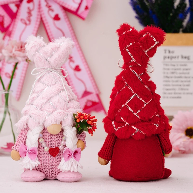 2 Pack Valentine Day Gnomes Decorations Swedish Tomte Gnomes Valentines Day Decorations For The Home