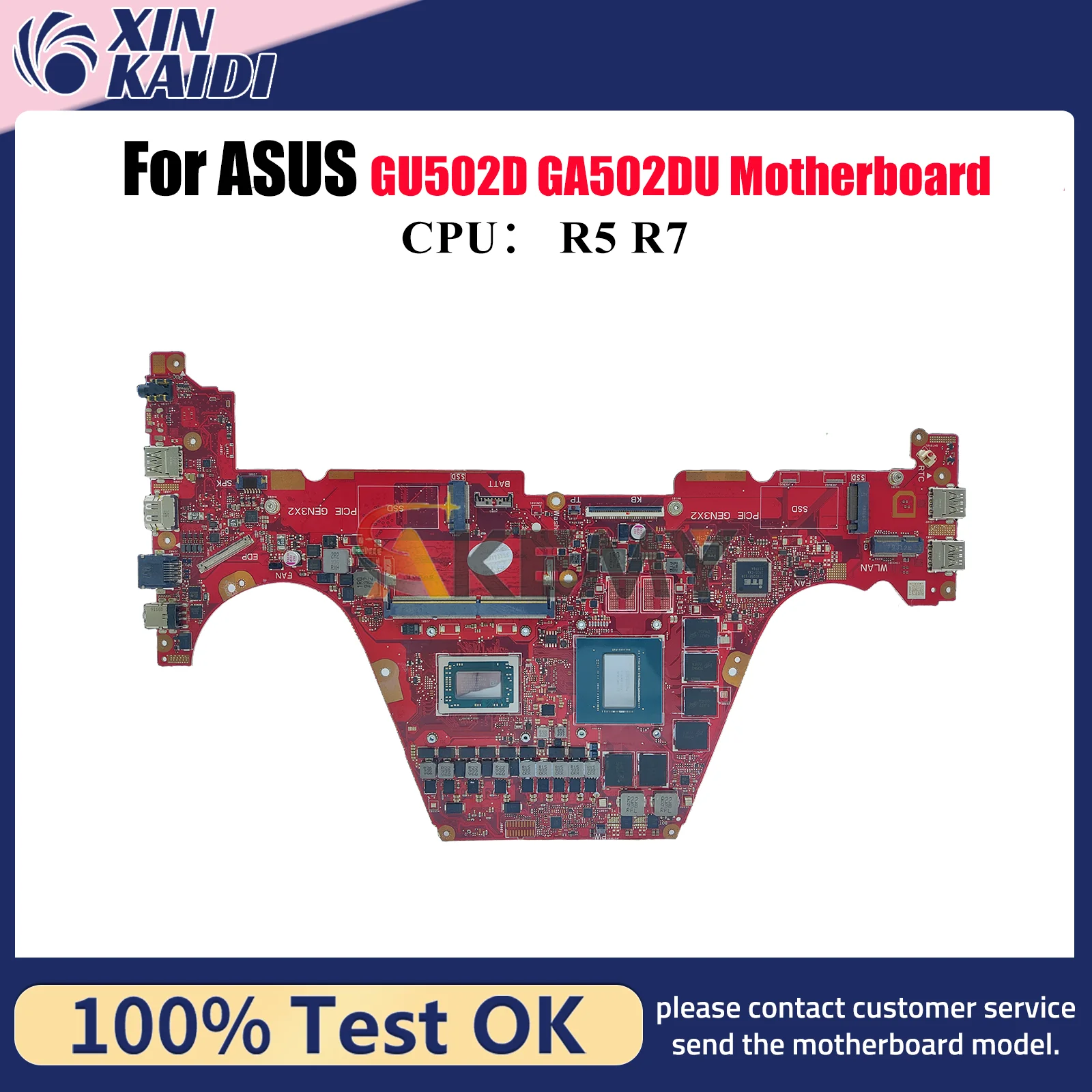

GA502DU Laptop Motherboard For ASUS ROG Zephyrus G15 GA502D GU502D GA502DU Notebook Mainboard With R5 R7 CPU 100% tests OK stk