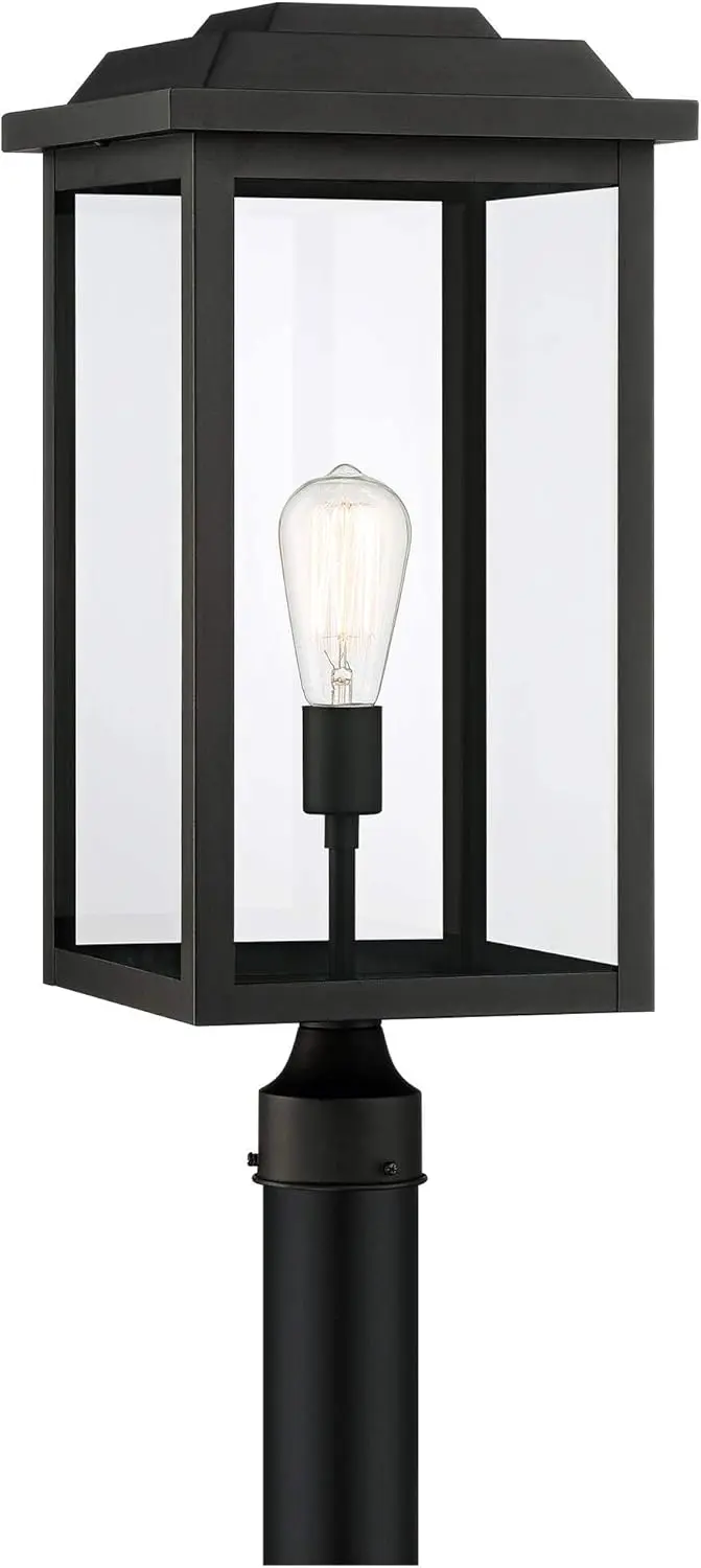 John Timberland Eastcrest Modern Outdoor Post Light extured Black Metal 22 1/2