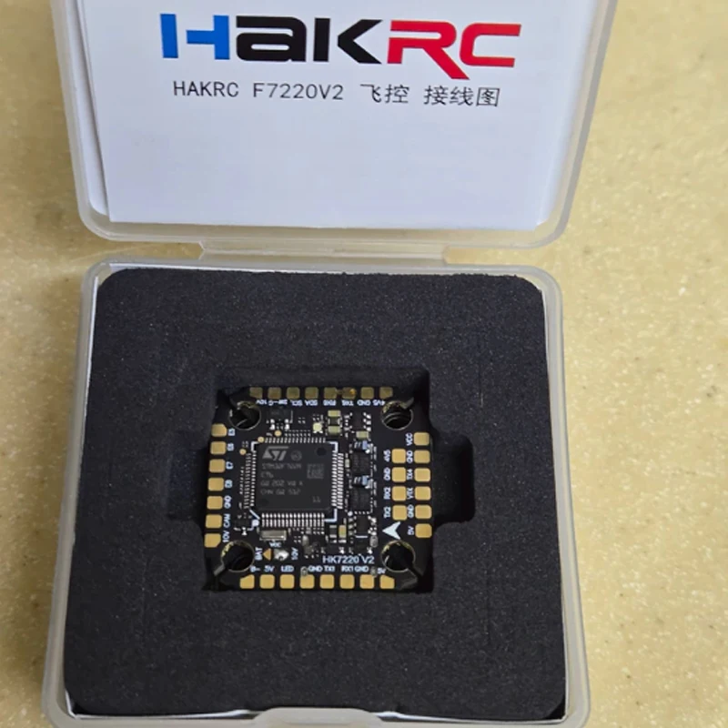 HAKRC F722 Mini V2 Flytower, 32-bit 65A BLHeli_32 4-in-1 ESC 2-6S Lipo FPV Racing Drone Flight Controller Stack