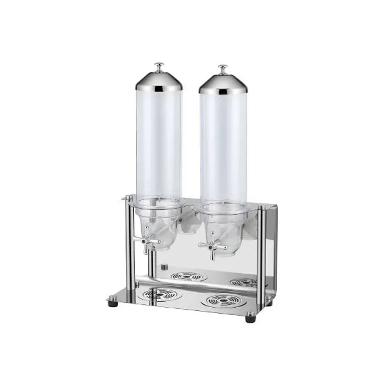 Stainless steel cereal dispenser, hotel cafeteria double-ended knob cereal machine