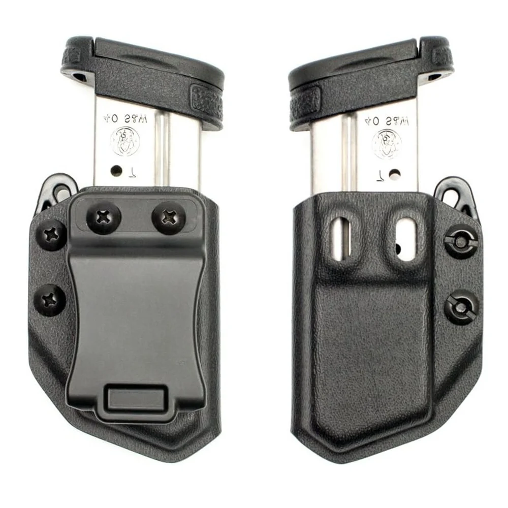 Funda Universal Ajustable para Cargador Doble de 9mm/.40, Funda de Cintura para Cargador IWB/OWB, Glo-ck, CZ, S&W, H&K, SIG P320, P365