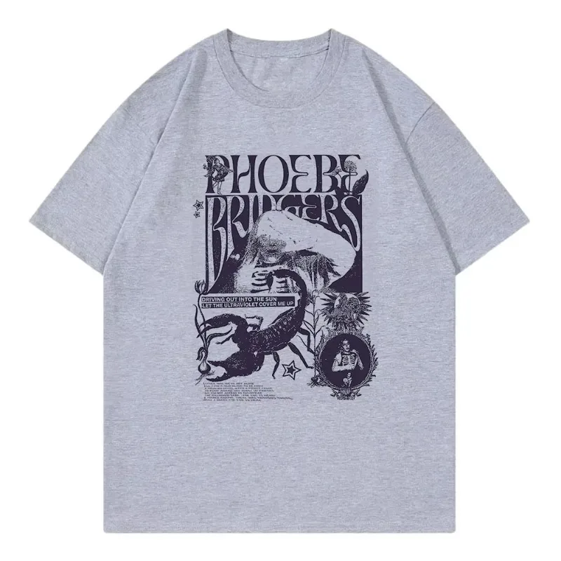 Phoebe Bridgers on Tour T Shirt Fashion Women Clothing Harajuku T-Shirt Unisex High Quality Casual Cotton Tees Shirts Graphic