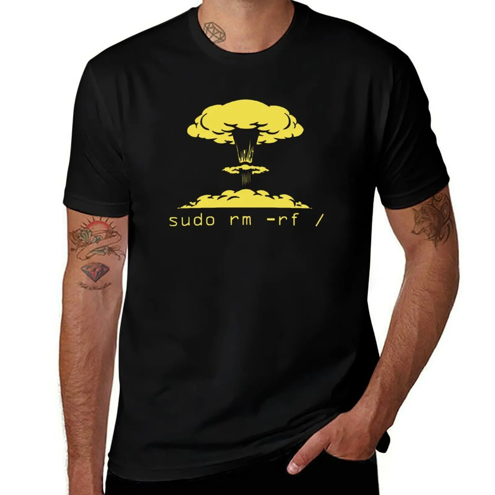 Sudo Rm-Rf T-Shirt Worker Basic Short Sleeve Tee