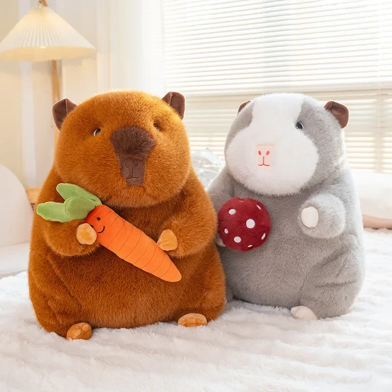 Cute Real Life Guinea Pig Plush Doll Kawaii Piggy Stuffed Capybara Toys Simulation Animal Huggable Pillow Lovely Christmas Gift