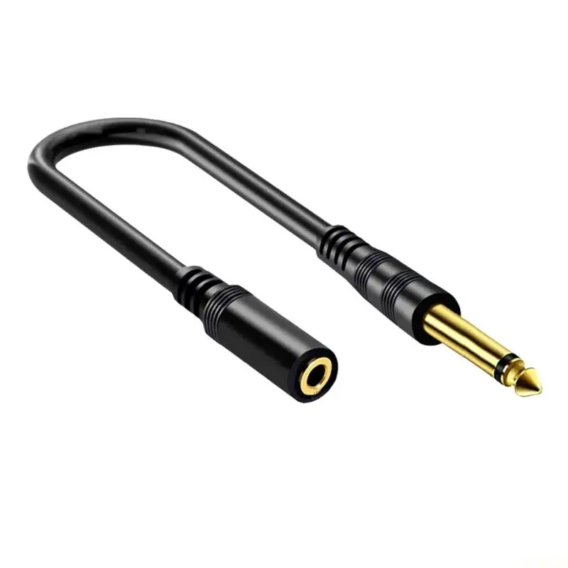 B03F 6.35Mm Male To 3.5Mm Female Mono Sound Adapter Cable 1/4Inch To 1/8Inch Sound Cord For Speakers Amplifiers And Headphones