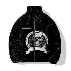 Skull Male Winter Coat Cool New in Coats Down Samurai Parka Winter Man Stylish Design Helldemon 3D Printing Men's Puffer Jackets