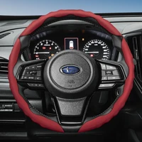 Adecuado para funda de volante Subaru con diseño deportivo ondulado, cuero transpirable, segmentado, antideslizante, absorbente del sudor, Forester Outback Impreza Wrx Xv Crosstrek Legacy Tribeca Brz Baja