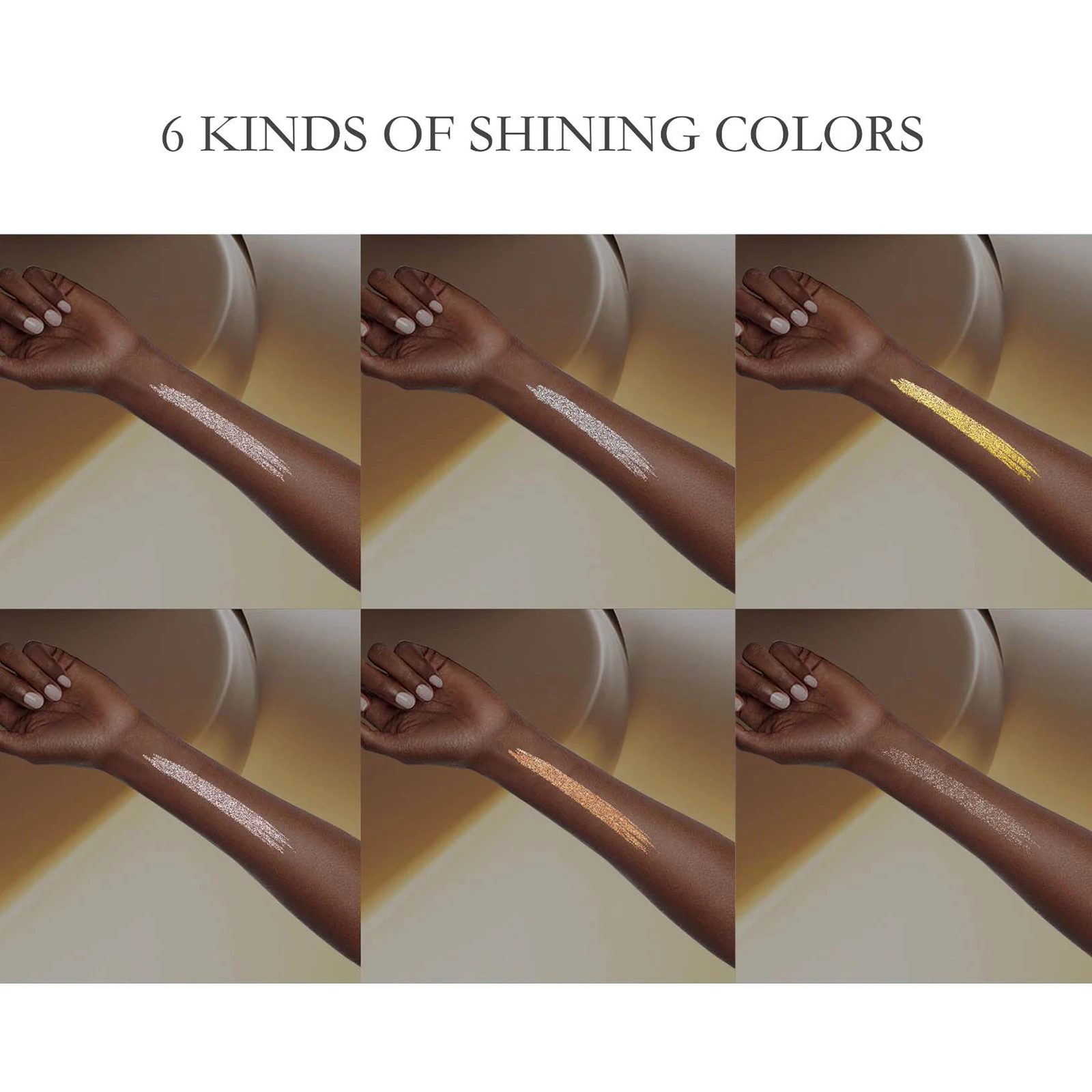 3 ألوان بريق مسحوق الوجه الطبيعي أحمر الخدود الجنية تسليط الضوء على ماكياج الجسم يضيء مسحوق الربت #5