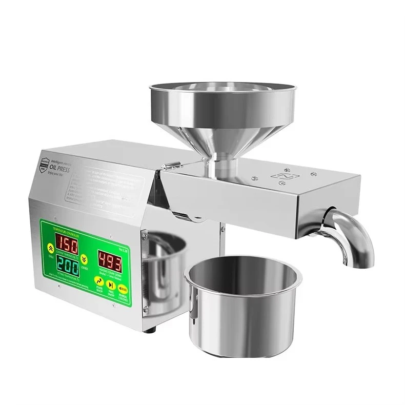 Mini Commercial  Oil Press Cold Hot Press Automatic Oil Extraction Machine for Flaxseed Sesame Soybean Peanut Coconut
