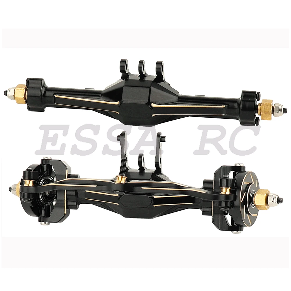 Brass Black Front Rear Bumper Gearbox Body Linkage Skid Plate Transmission for 1/18 RC Car TRX4M TRX4-M Metal Upgrade Parts