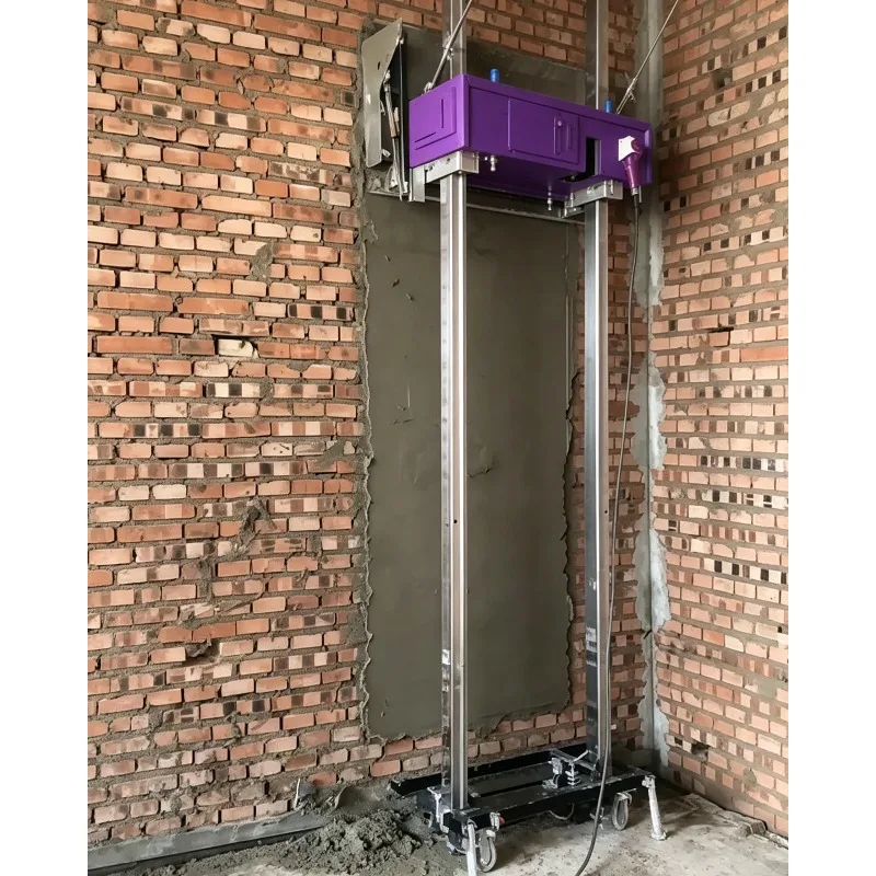 800 Sq.m/8h Automatic Wall Plastering Robot Wall Rendering Machine, 110-380V, 2-30mm Adjustable Thickness, 4m Working Height OEM