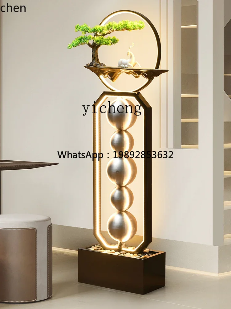 H29- Good Fortune Ball Loop Flowing Water Ornaments Landing Fortune Light Luxury Modern Hallway and Living Room Decorations