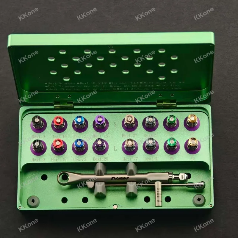NEW 17Pcs/Set Dental Implant Restoration Screwdriver Kit with Storage Case Multi-System Compatible Dentist Clinic Implant Tools