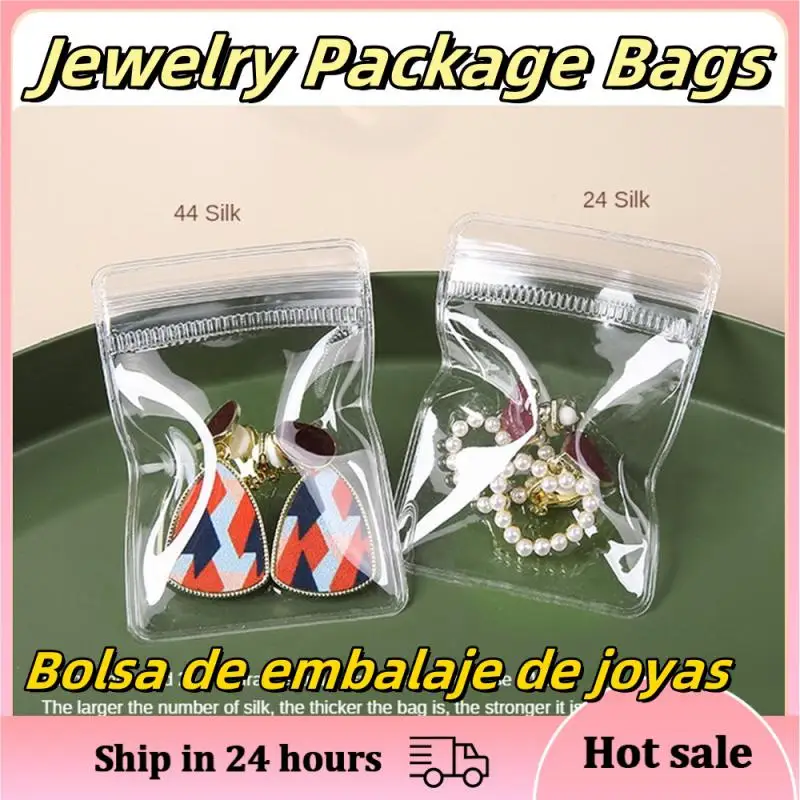 Transparent Jewelry Package Bags Thicken PVC Anti-Oxidation Organizer Display Packaging Storage Self Sealing Pouches Christmas