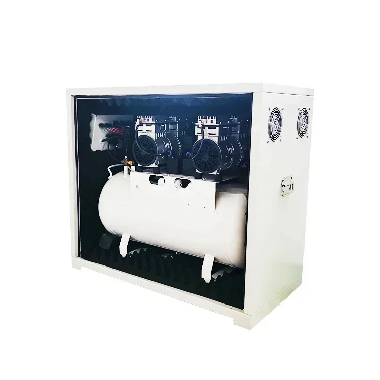 

de-tal Laboratory Portable de-tal Products oilless air compressor 1 for 4 unit 1680W 60L With Silent Box