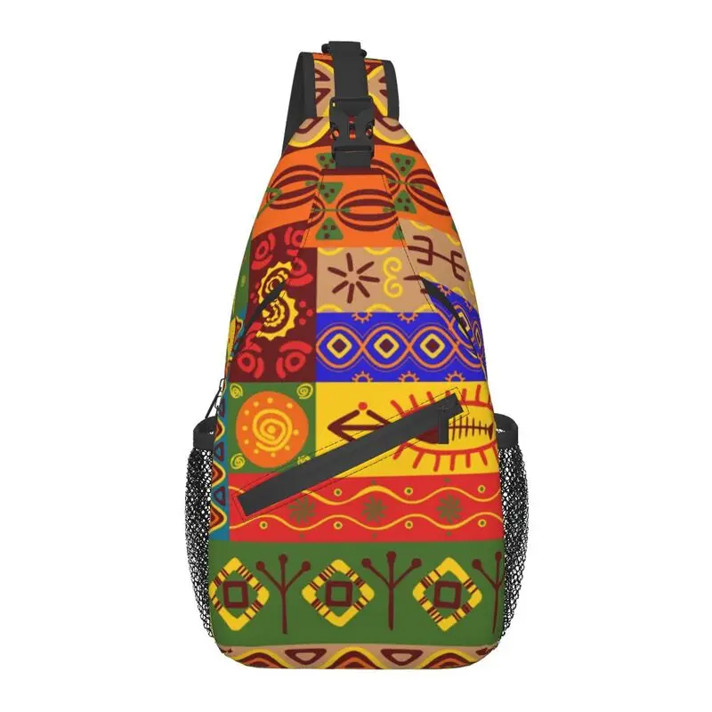 Fashion African Elements Pattern Crossbody Sling Backpack Men Africa Ethnic Culture Shoulder Chest Bags for Traveling