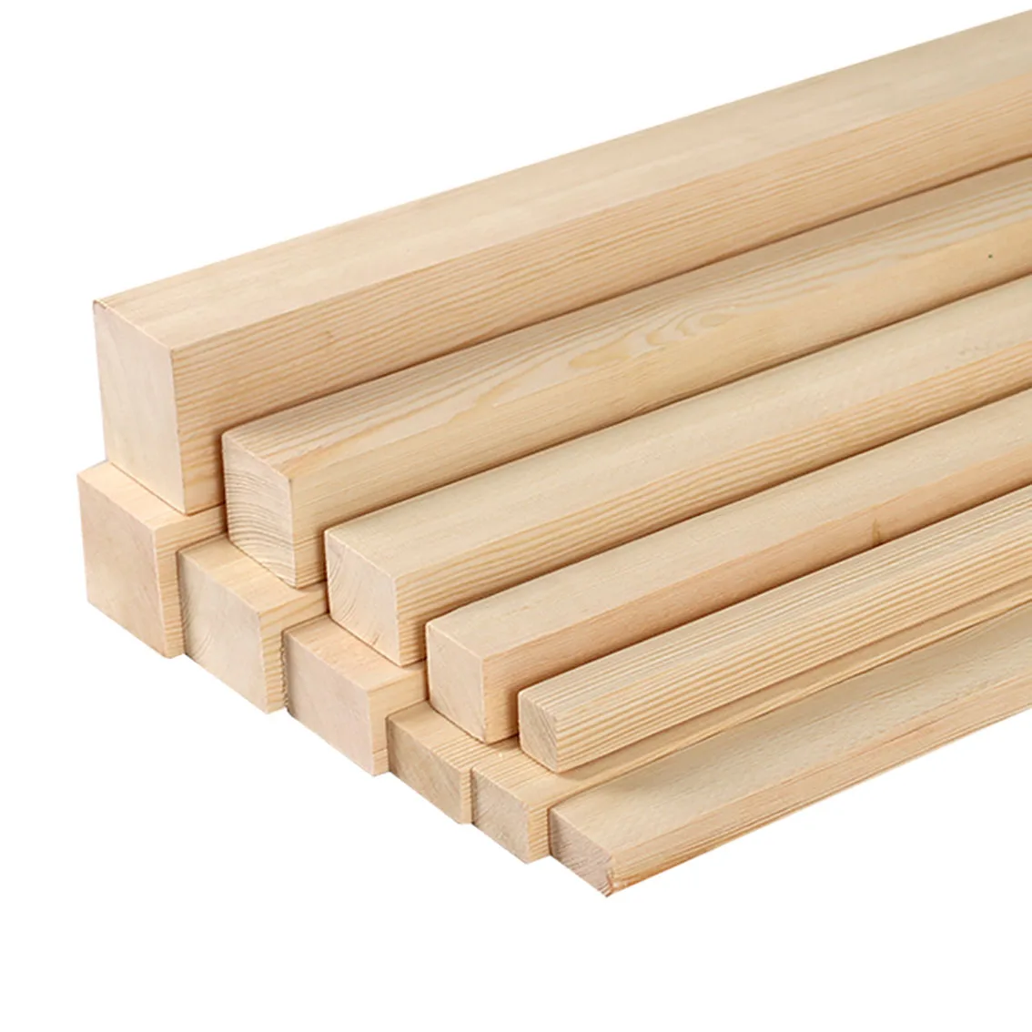 Length 100-500mm Rectangular Pine Wood Strip 10*30mm-60*60mm Solid Wood Rod DIY Model Material Accessories