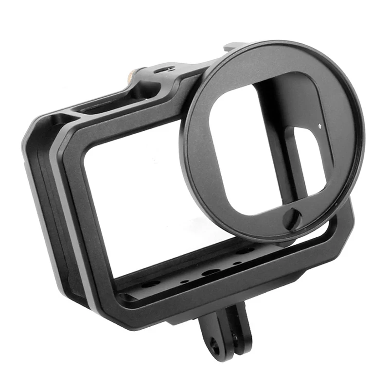 Aluminium gehäuse für Gopro Hero 13 12 11 10 schwarzer Kamera käfig Rig Schutz gehäuse rahmen Form montierter Kalt schuh 52mm Filter halterung – Detail 11