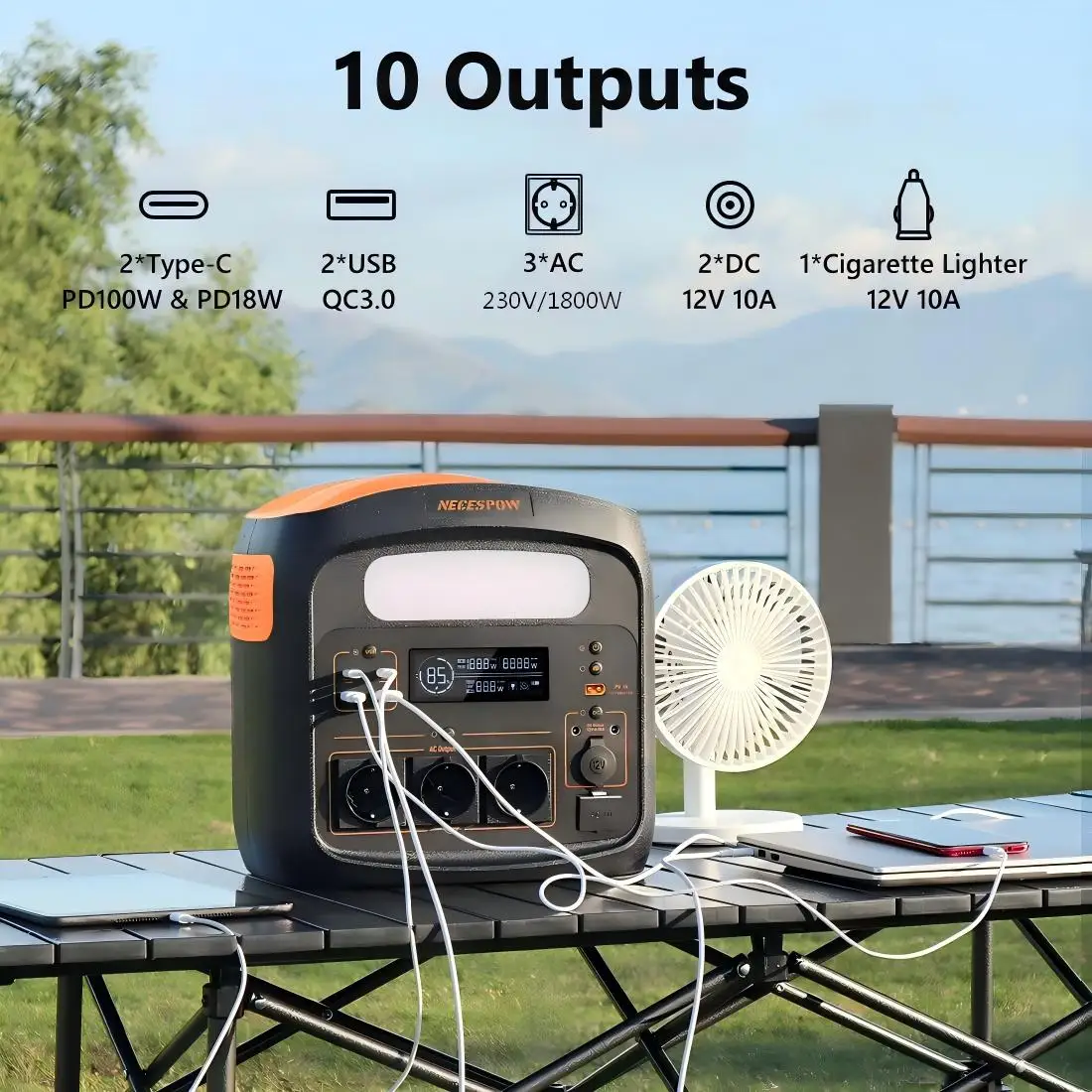 Stazione di Alimentazione Portatile Necespow N1200 1800W