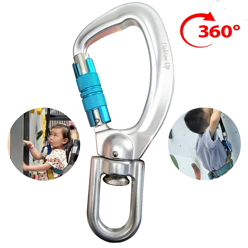 Universal Rotary Outdoor Fixed Connector Rotary Connection Ring Climbing Anti-fall Ring Aluminum Climbing Protection Main Lock