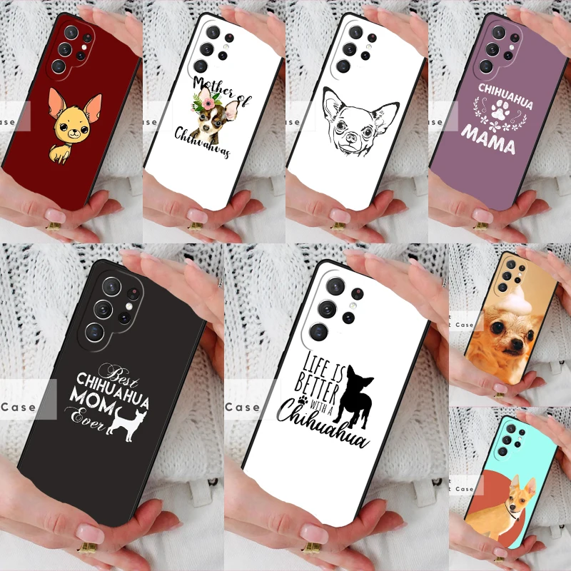 Love Chihuahua Dog Mom Puppy Phone Cover Case for Samsung Galaxy S26 Ultra S20 FE Note 10 S24 S23 S21 S25 Plus S22