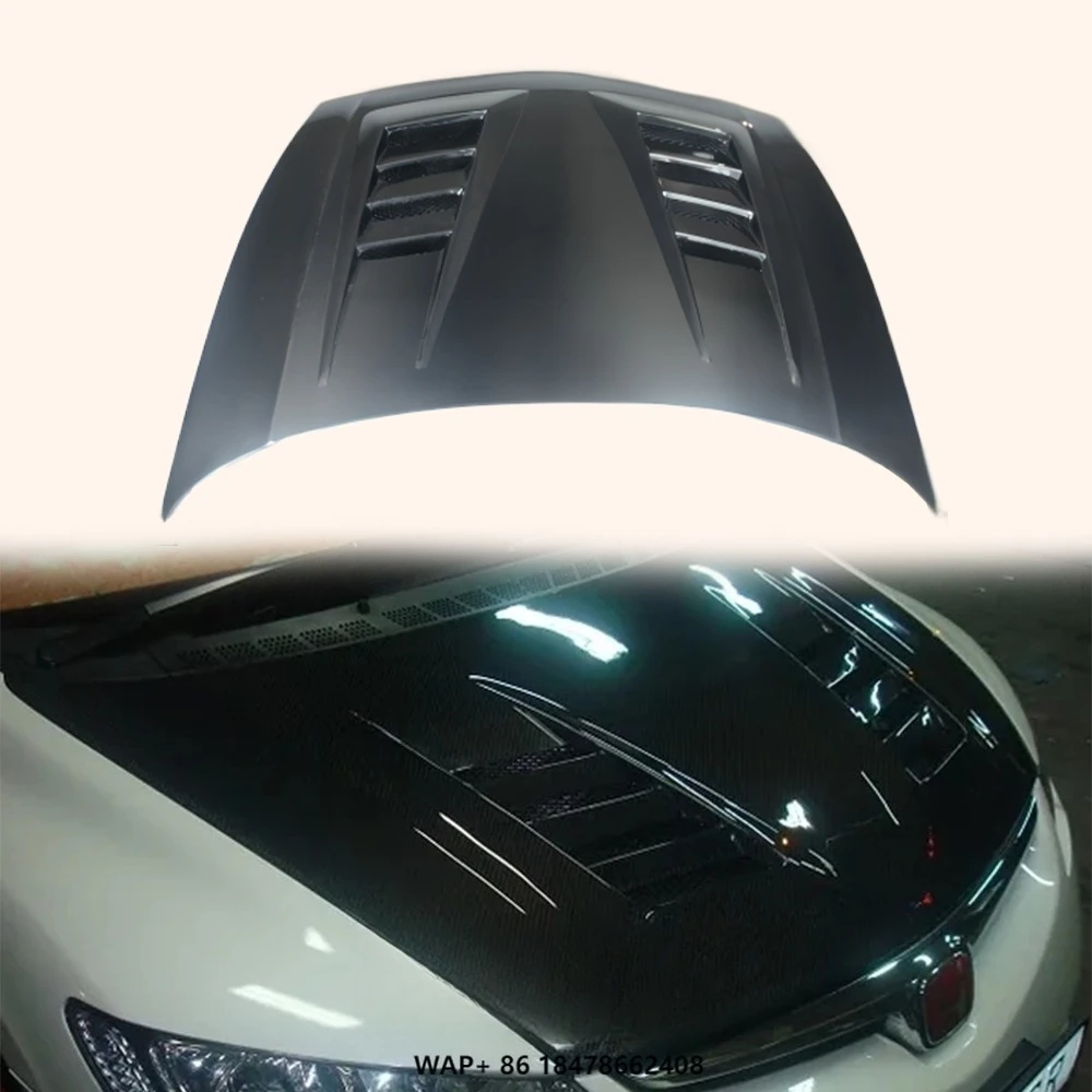 

For Honda FD2 Civic 06-11 FD2R JS Style Carbon Fiber Vented Cooling Hood Bonnet