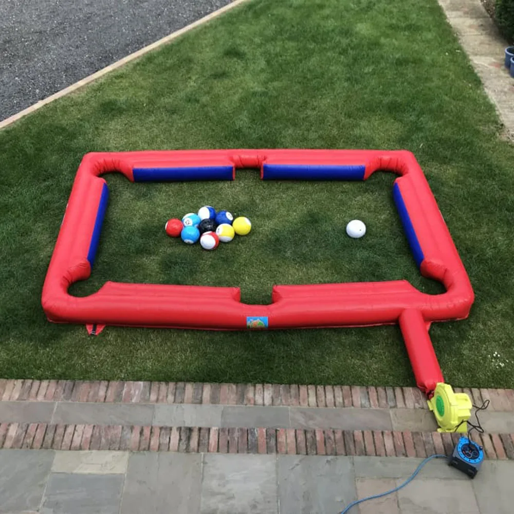 2025 nouveau jeu de balle de billard gonflable aire de jeux Table de billard de Football avec des balles ballon de billard gonflable terrain de Football de billard
