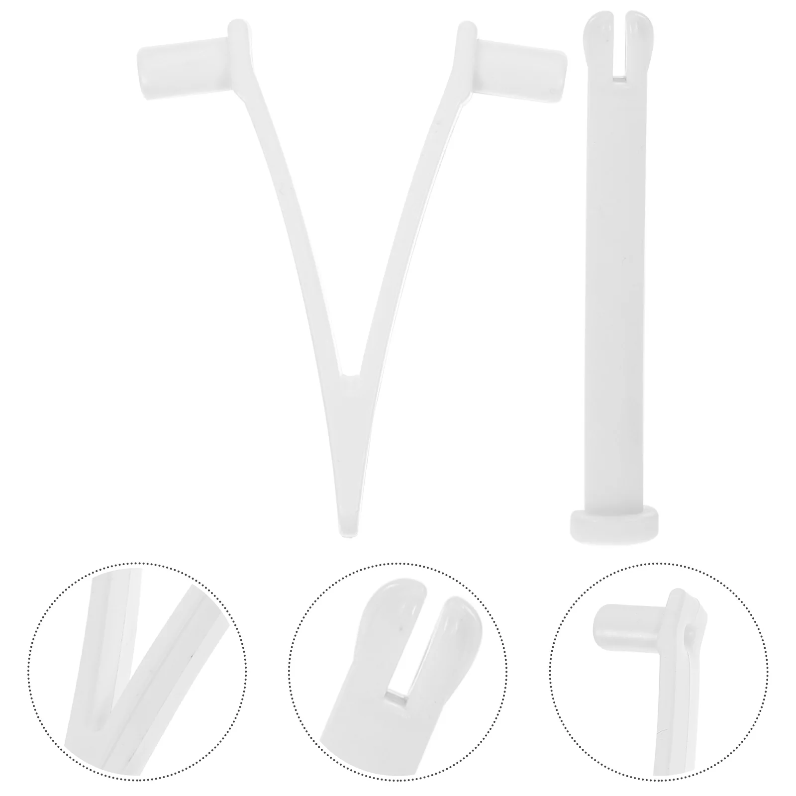 

5 Sets Pool Latch Attachment Clip Pole Clips Swimming V Plastic Vacuum Cleaning Brush Handle Maintenance Kit