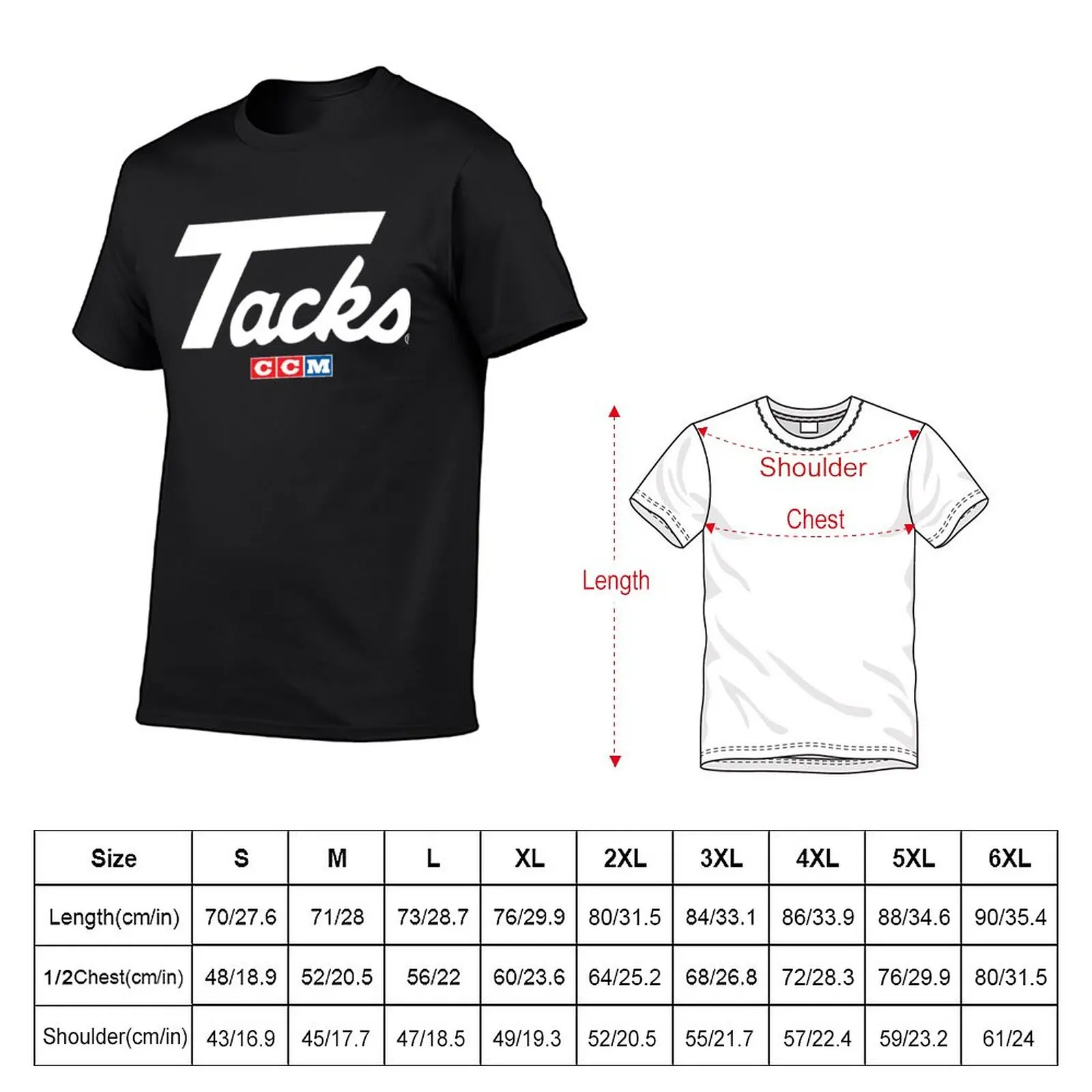 CCM Tacks Retro Ice Hockey Logo T-Shirt oversized t shirt quick drying t-shirt t shirts for men