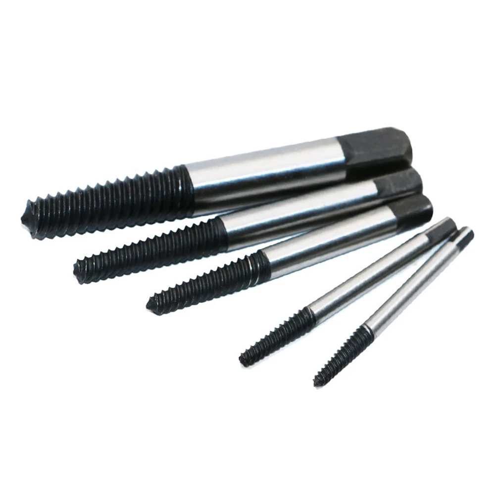 

5pcs Screw Extractor Simple Practical Metal Screw Remover Tools Plastic Box Package for Home (Box Color)